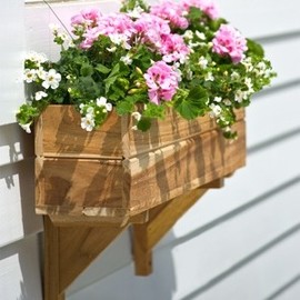 8" Teak Window Planter Box