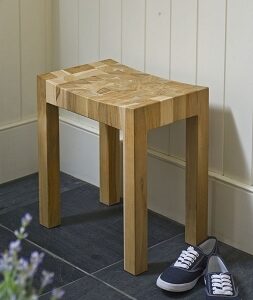 Teak Mosaic Stool